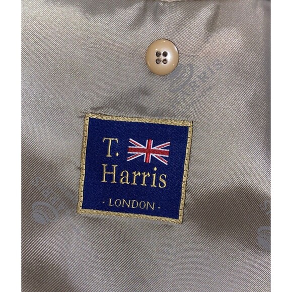T. Harris London Plaid Blazer Sport Coat Wool Size 46L - Picture 4 of 13